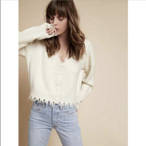 Nation LTD Baby Alpaca Madeline Cardigan in Eggshell Size S